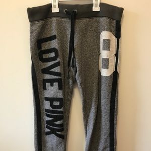 Victoria's Secret Love Pink jogger sweatpants grey